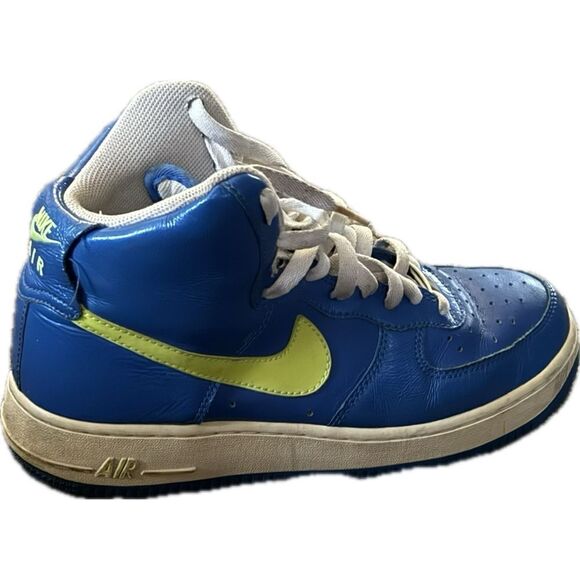 Nike Blue and Yellow High-Top Sneakers with Ankle Support - Picture 1 of 6